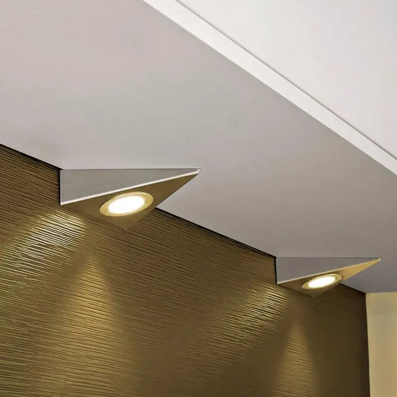 Triangular stainless steel LED wall light - vue 5 sur 6