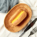 handwoven natural rattan storage basket for candy and snacks