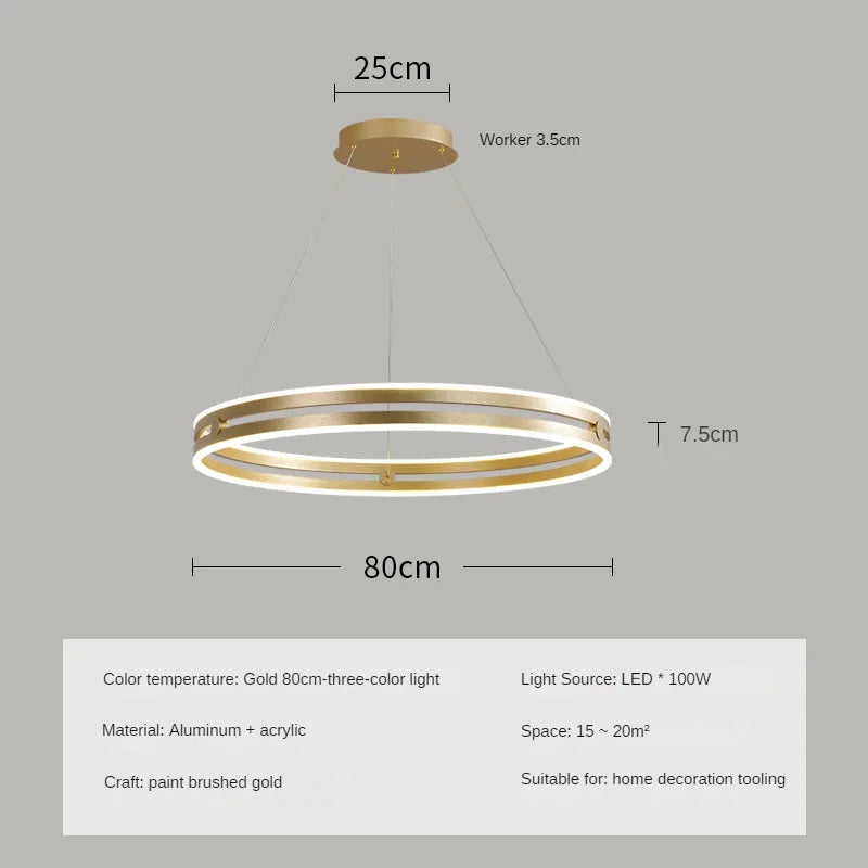 Modern circular chandelier for creative and elegant interior decor