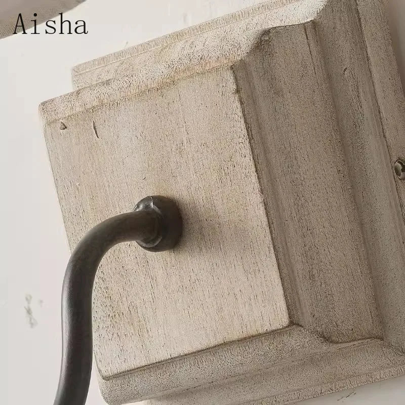 Decorative American rural style fabric wall light - vue 3 sur 7