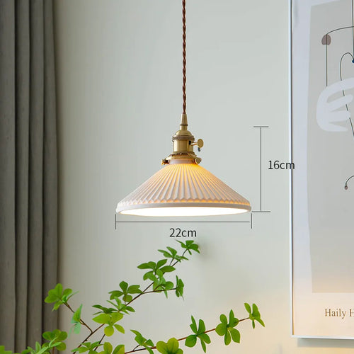 Nordic Japanese style luxury LED pendant light
