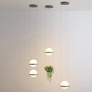Modern nordic chandelier with hanging led flower pot