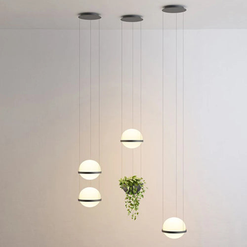 Modern nordic chandelier with hanging led flower pot - vue 5 sur 18