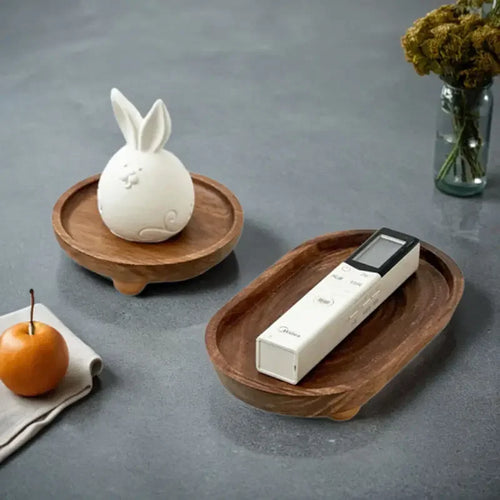 Multifunctional wooden tray for storage and decoration - vue 4 sur 7