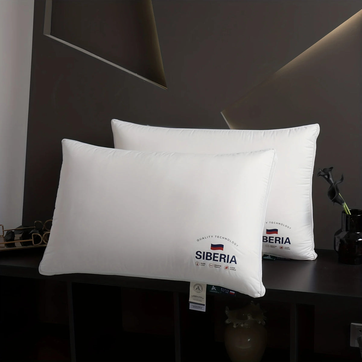 All Cotton Pillow with Thickened and Encrypted Core for Neck Protection, Available in 3 Heights, Bedroom Pillow, White - vue 2 sur 7