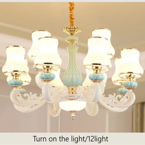Modern ceramic chandelier for elegant indoor lighting - vue 2 sur 6