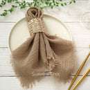 Rustic cotton gauze napkins set of 12