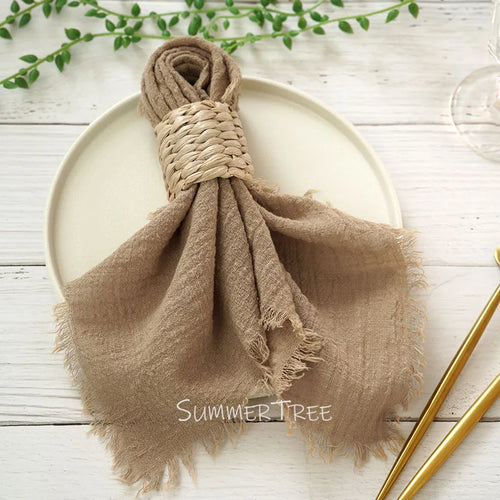 Set of 12 cotton gauze napkins - vue 4 sur 7