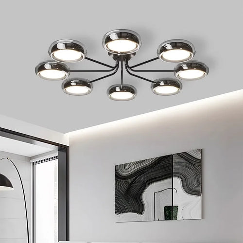 Modern rectangular LED ceiling light for interiors - vue 3 sur 9