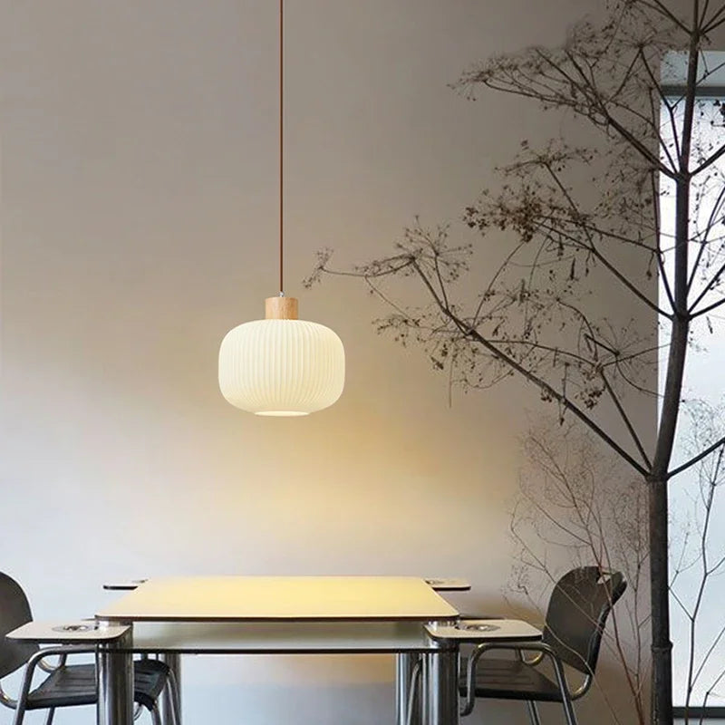 Modern Japanese style glass ceiling light for interior decoration