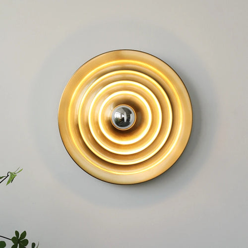 Bauhaus UFO art galvanised LED wall light decoration - vue 3 sur 14
