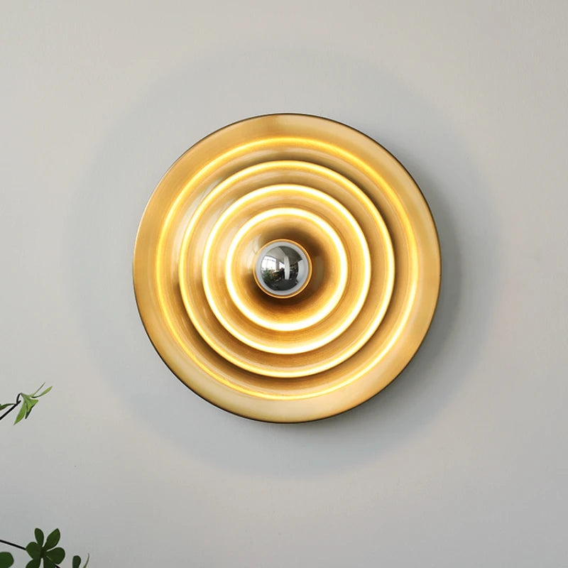 Bauhaus UFO art galvanised LED wall light decoration