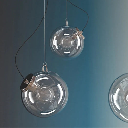 Glass ball pendant light for romantic interiors and restaurants