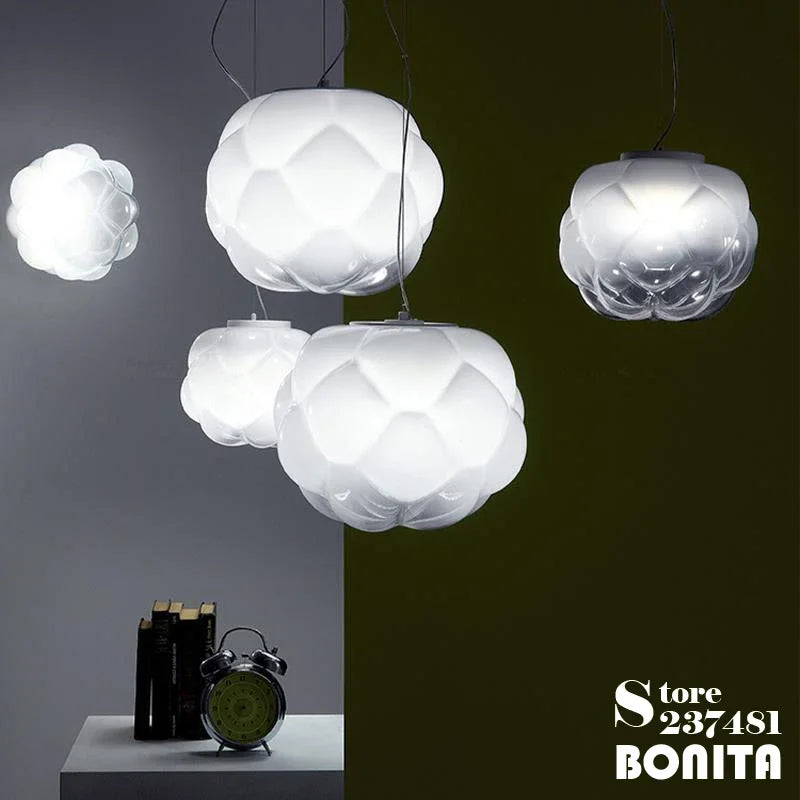 Modern minimalist bubble glass pendant light