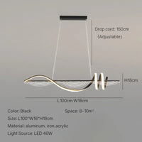 Modern LED chandelier minimalist design for interiors