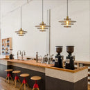 Retro wabi-sabi glass and wood minimalist chandelier
