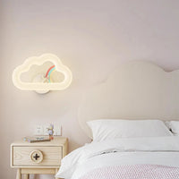 Rainbow cloud LED wall light for children's room