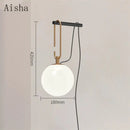 Nordic round glass wall light for artistic decoration