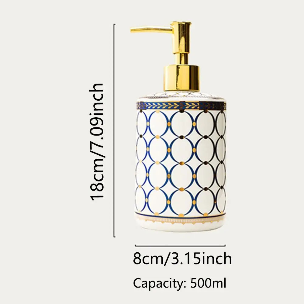 luxury ceramic soap dispenser for hotel refillable - vue 10 sur 12