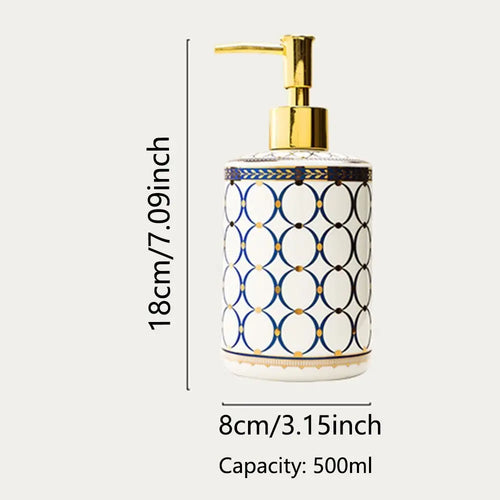 luxury ceramic soap dispenser for hotel refillable - vue 11 sur 12
