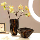 crackle glass vase for decorative flower arrangement