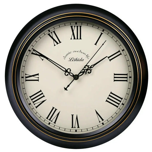 silent vintage wall clock classic metal design - vue 18 sur 26