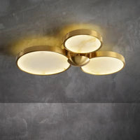 Modern LED ceiling light in natural marble decorative fitting
