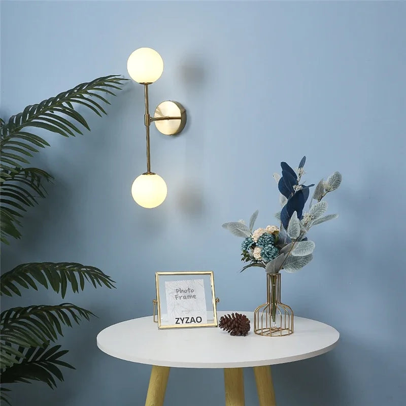 Nordic iron and glass luxury creative wall light - vue 3 sur 7