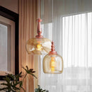 Retro glass pendant light nordic loft decorative for indoor use