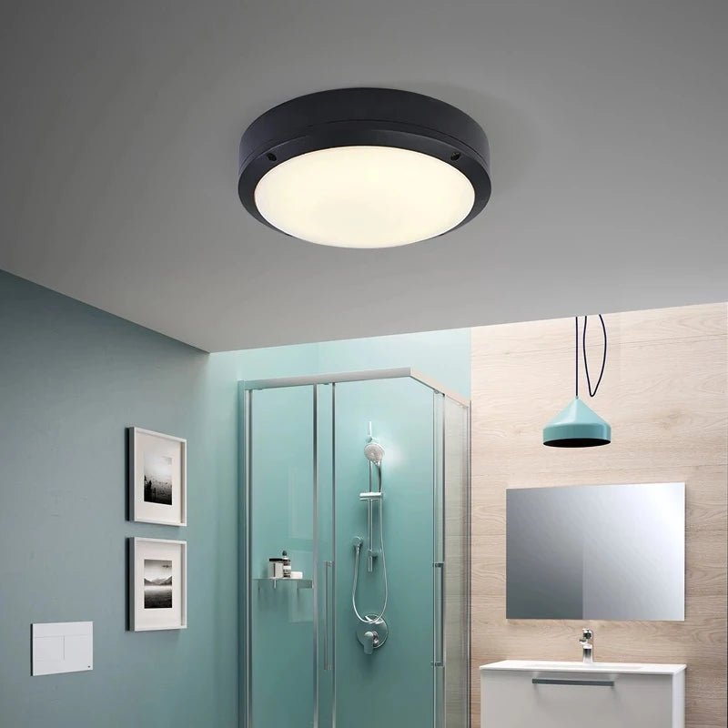 Waterproof LED ceiling light with motion sensor for outdoor use