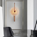 Round glass LED wall light for a cosy atmosphere