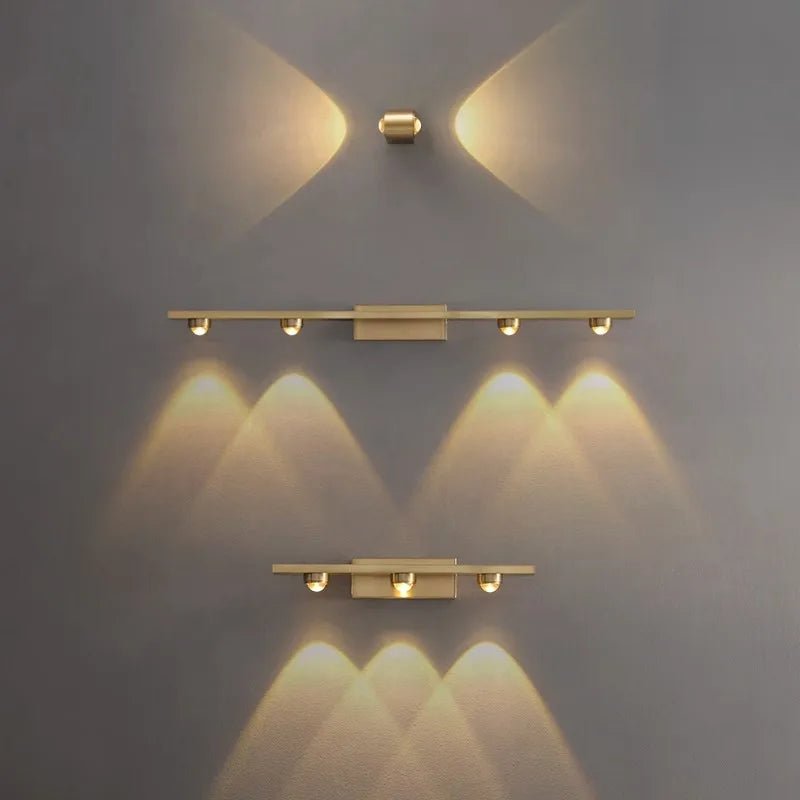 Minimalist nordic copper wall light for elegant interiors
