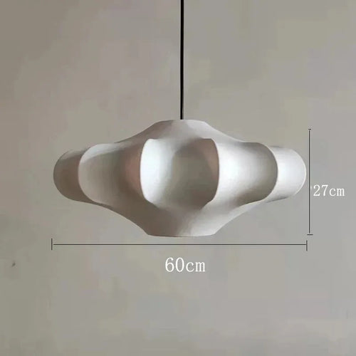 Creative silk pendant light wabi sabi style - vue 11 sur 14