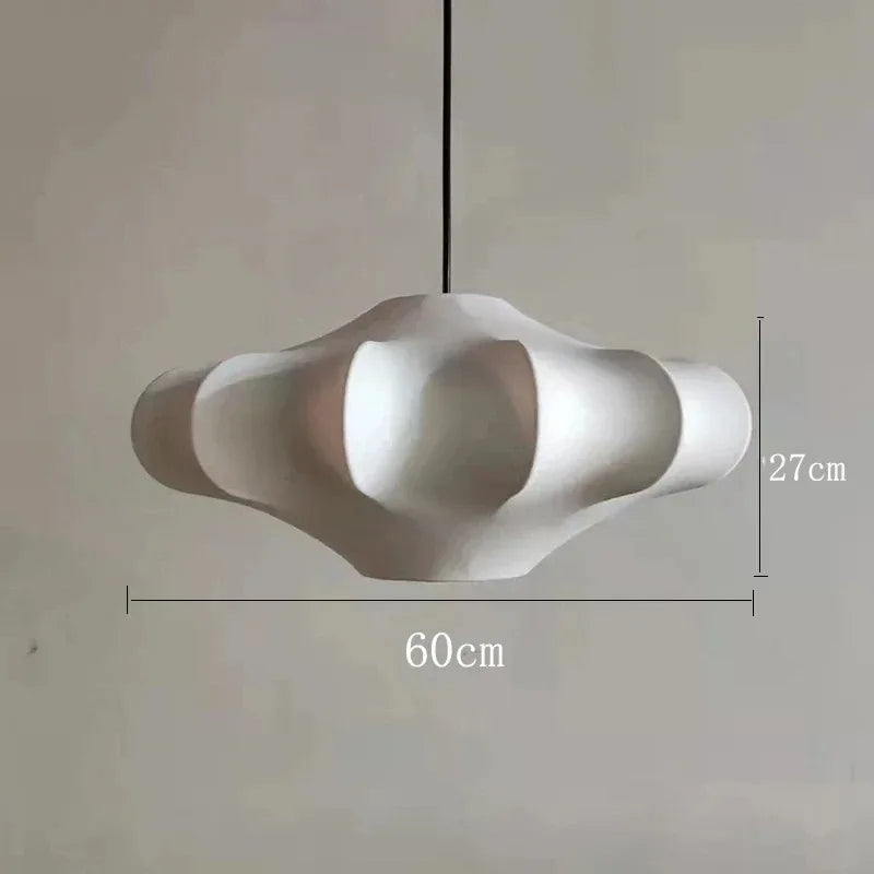 Creative silk pendant light wabi sabi style - vue 10 sur 14