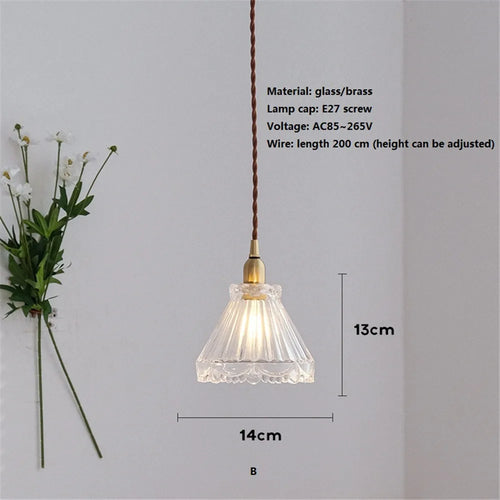 Antique brass and glass chandelier for home decor