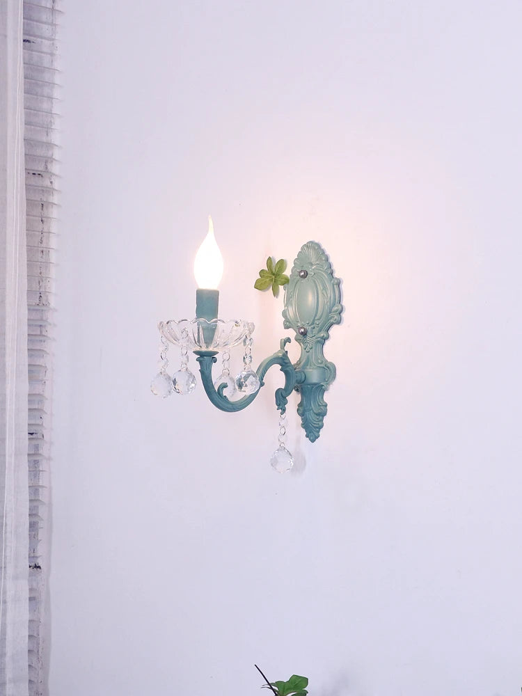 Crystal wall light for decorative indoor lighting
