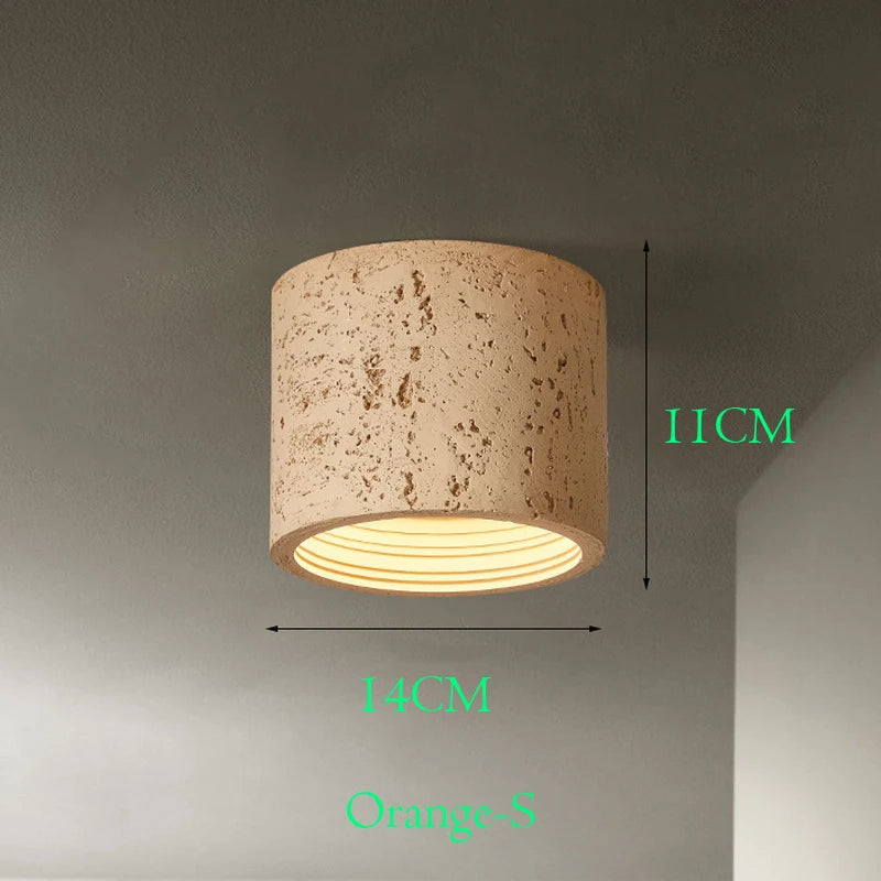 Wabi Sabi red cement LED ceiling spotlight - vue 16 sur 16