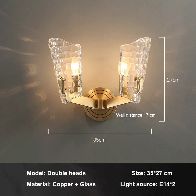 Vintage copper wall light for modern interior décor
