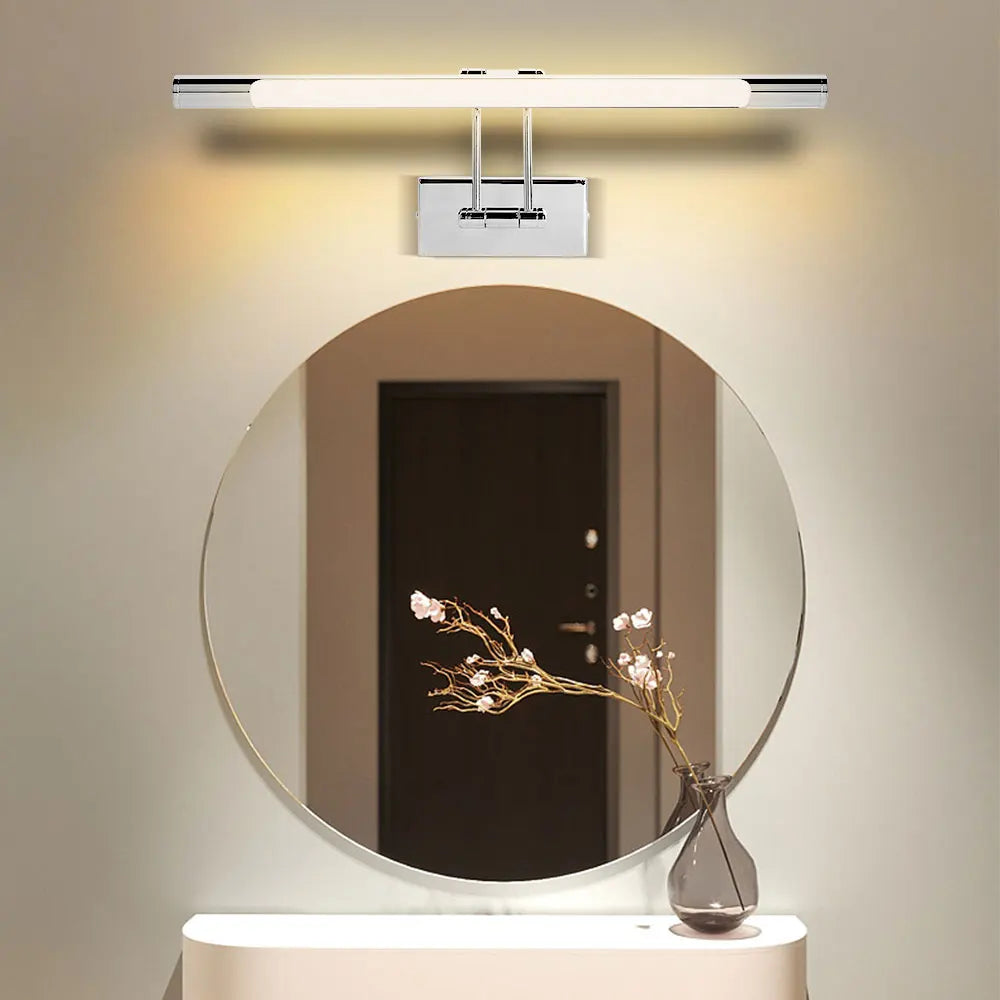 Modern adjustable angle waterproof LED mirror wall light