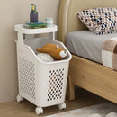 dirty laundry storage basket with practical wheels