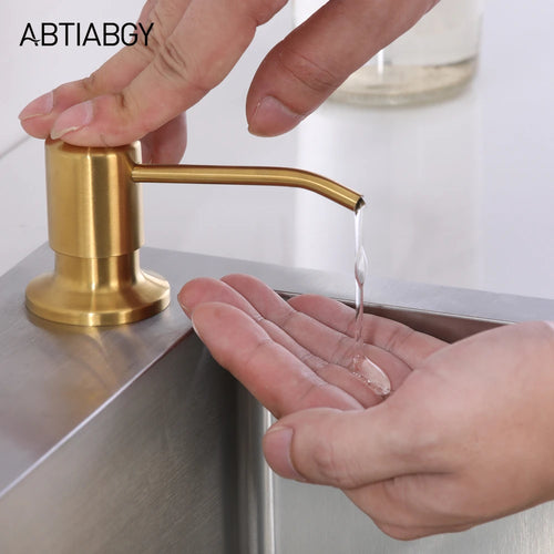 500ml stainless steel liquid soap dispenser for bathroom - vue 10 sur 10