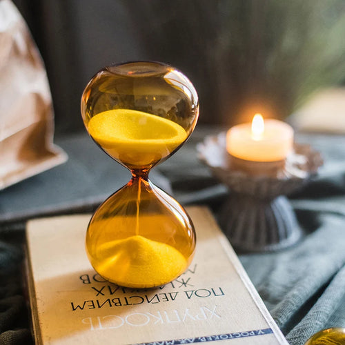 decorative glass hourglass for desk and gift - vue 6 sur 8