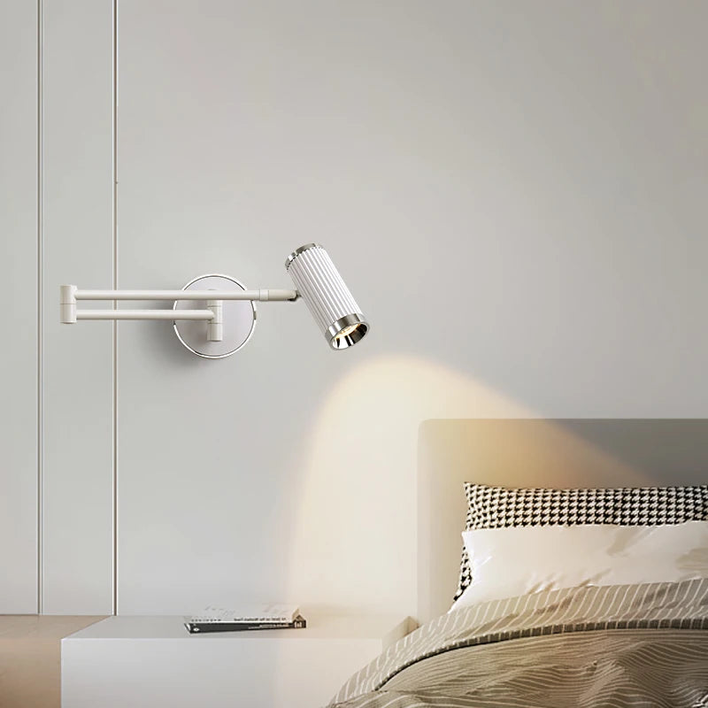 Foldable nordic telescopic wall light with eye protection