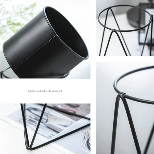 modern iron plant stand for indoor and outdoor decoration - vue 6 sur 18