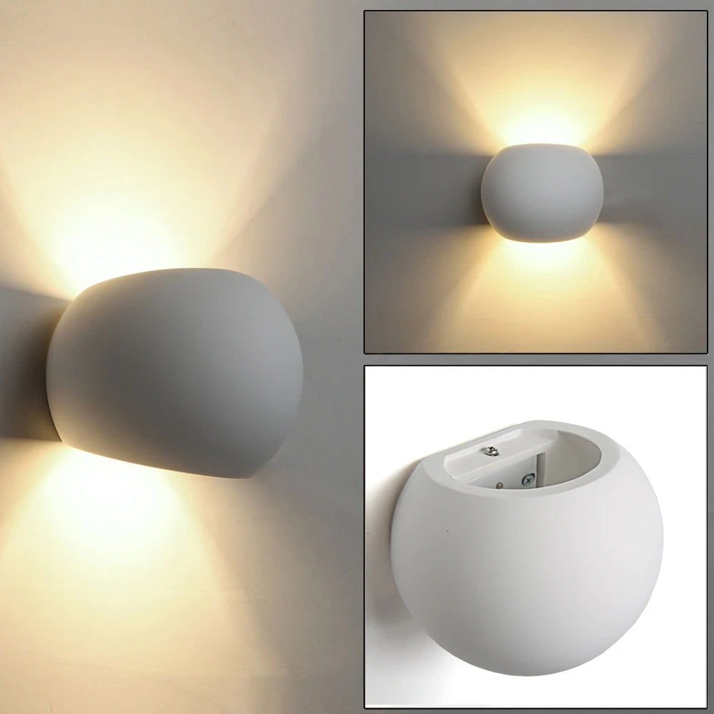 Modern LED wall lamp G9 5W gypsum wall light for bedroom, living room, interior decor