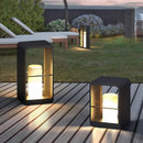 Luxury solar LED garden lamp with waterproof marble finish
