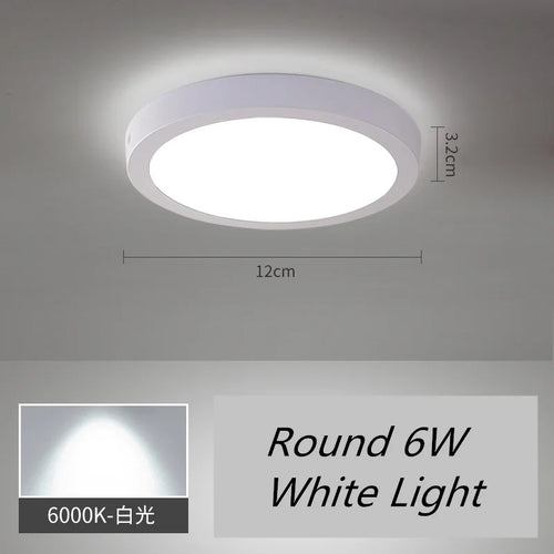 Square LED ceiling light surface mounted cool white - vue 14 sur 14