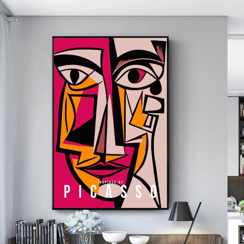 Vintage abstract Picasso-inspired wall art - vue 4 sur 7