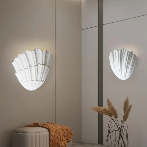 Modern creative LED gypsum shell wall light - vue 3 sur 9