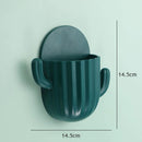 cactus self-adhesive wall mount for toothbrush and toothpaste storage